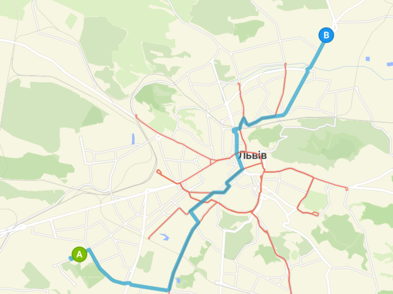 Схема руху 48 автобус