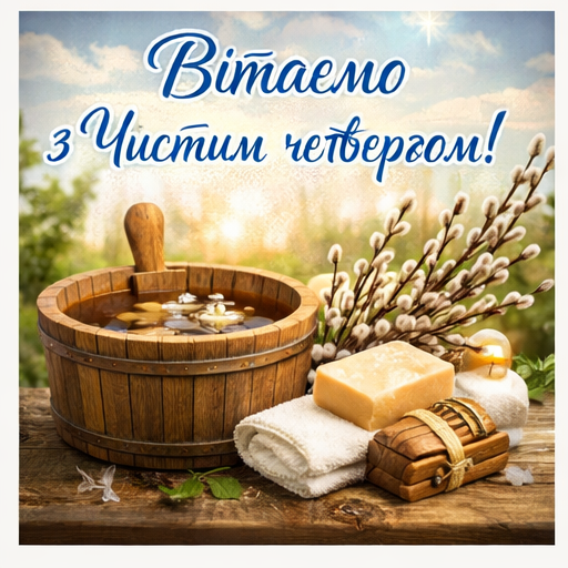 картинка привітання  з чистим четвергом